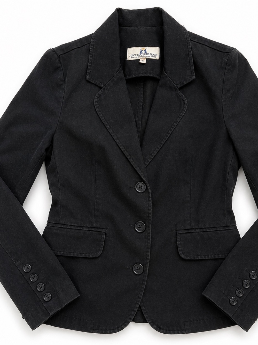 Juicy Couture Black Tailored Blazer Jacket Size Small - Picture 2 of 5